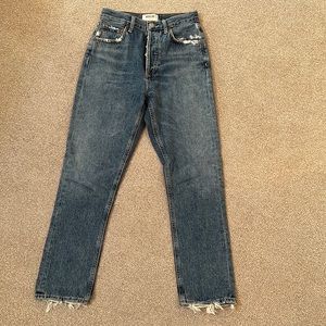 Agolde, high rise, straight leg jeans